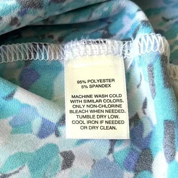 WHBM Bright Aqua Chunky Strap Tank Top with Abstract Dot Print- Small - Picture 10 of 10